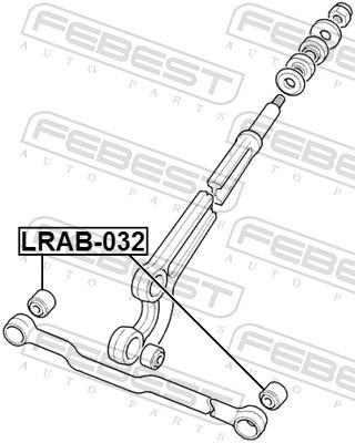 Silent bloc de suspension FEBEST LRAB-032