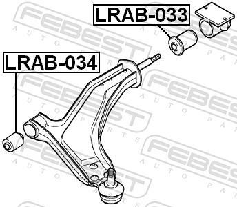 Suspensão, braço oscilante FEBEST ref. LRAB-033