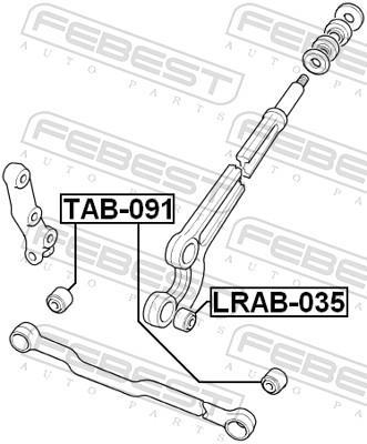 Suspensão, braço oscilante FEBEST ref. LRAB-035