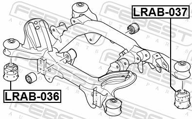 Silentblock del puente trasero FEBEST ref. LRAB-036