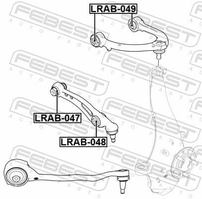 Silent bloc de suspension FEBEST ref. LRAB-049