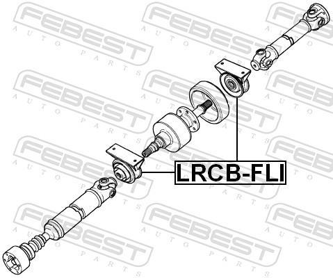 Palier, palier central d'arbre de transmission FEBEST ref. LRCB-FLI