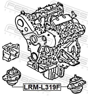 Support moteur (Silent bloc moteur) FEBEST LRM-L319F