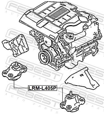 Support moteur (Silent bloc moteur) FEBEST LRM-L405P