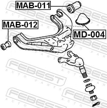 Suspensão, braço oscilante FEBEST ref. MAB-012