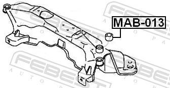 Silentblock del puente trasero FEBEST ref. MAB-013