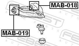 Suspensão, braço oscilante FEBEST ref. MAB-018