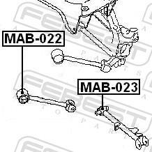 Silent bloc de suspension FEBEST ref. MAB-023