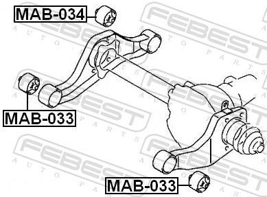 Silenciador, diferencial FEBEST ref. MAB-034
