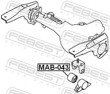 Silenciador, diferencial FEBEST ref. MAB-043