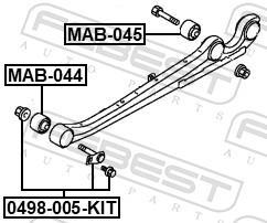 Suspensão, braço oscilante FEBEST ref. MAB-045