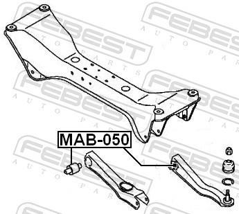 Suspensão, braço oscilante FEBEST ref. MAB-050