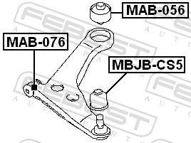 Suspensão, braço oscilante FEBEST ref. MAB-056