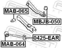 Suspensão, braço oscilante FEBEST ref. MAB-065