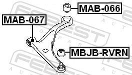 Suspensão, braço oscilante FEBEST ref. MAB-067
