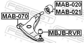 Suspensão, braço oscilante FEBEST ref. MAB-070