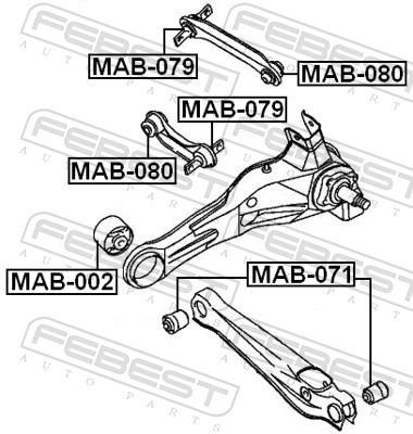 Suspensão, braço oscilante FEBEST ref. MAB-071