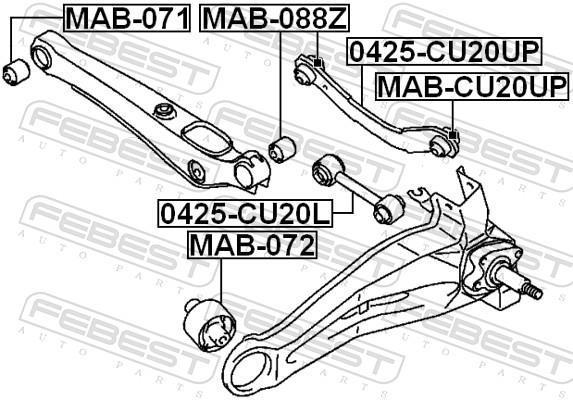 Suspensão, braço oscilante FEBEST ref. MAB-072