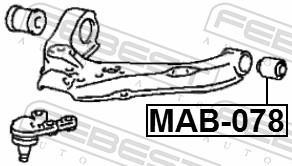 Suspensão, braço oscilante FEBEST ref. MAB-078