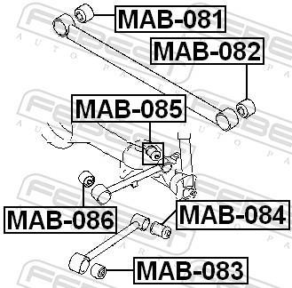 Suspensão, braço oscilante FEBEST ref. MAB-083