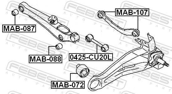 Suspensão, braço oscilante FEBEST ref. MAB-088