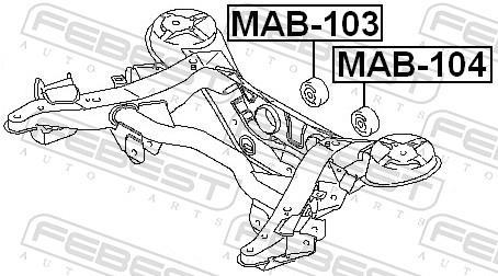 Cojinetes, diferencial FEBEST ref. MAB-103