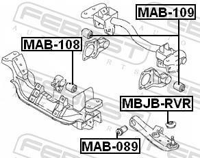 Cojinetes, diferencial FEBEST ref. MAB-109