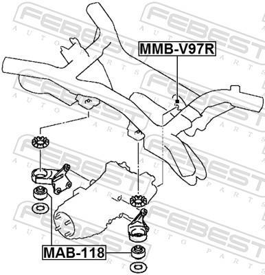 Cojinetes, diferencial FEBEST ref. MAB-118