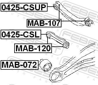 Silentblock de Suspensión FEBEST MAB-120