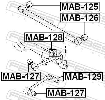Suspensão, braço oscilante FEBEST ref. MAB-128