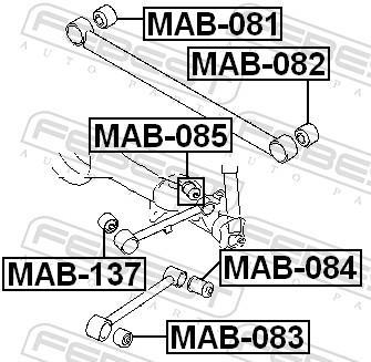Suspensão, braço oscilante FEBEST ref. MAB-137