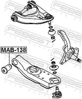 Suspensão, braço oscilante FEBEST ref. MAB-138