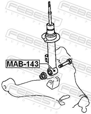 Rosca do amortecedor de suspensão FEBEST ref. MAB-143