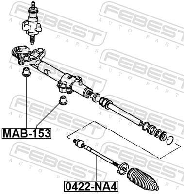Suspension, crémaillère de direction FEBEST ref. MAB-153