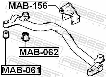 Suspensão, braço oscilante FEBEST ref. MAB-156