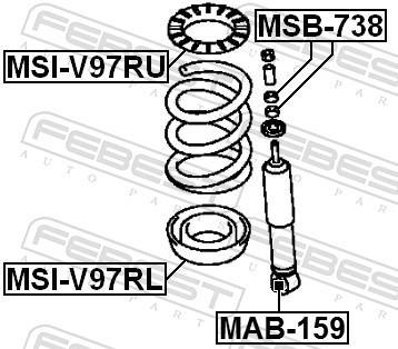 Suspensão, braço oscilante FEBEST ref. MAB-159