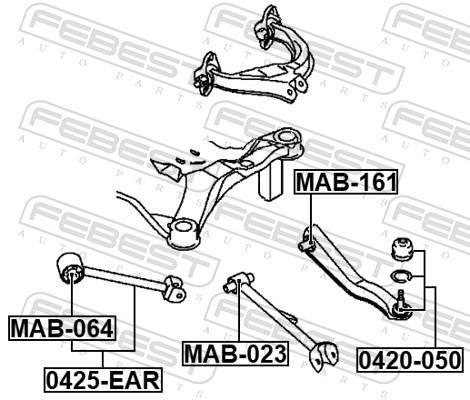 Suspensão, braço oscilante FEBEST ref. MAB-161