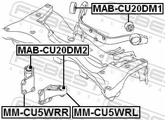 Cojinetes, diferencial FEBEST ref. MAB-CU20DM2