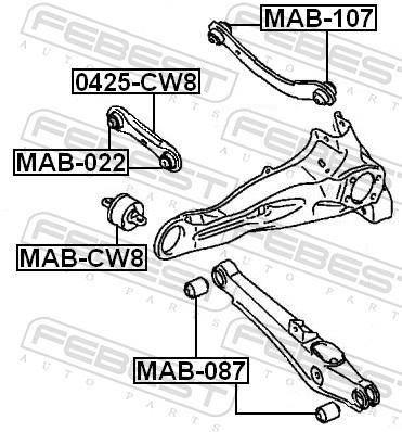 Silentblock de Suspensión FEBEST ref. MAB-CW8