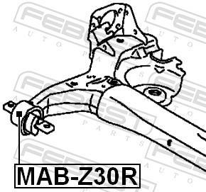 Suspension, corps de l'essieu FEBEST ref. MAB-Z30R