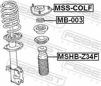 Roulement, coupelle de suspension FEBEST MB-003