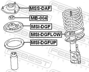 Rolamento copo de suspensão FEBEST MB-004