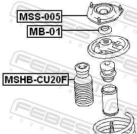 Rolamento copo de suspensão FEBEST MB-01