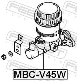 Cilindro principal de travão FEBEST ref. MBC-V45W