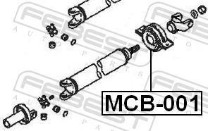 Rolamento do veio de transmissão FEBEST ref. MCB-001