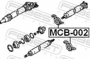 Palier, palier central d'arbre de transmission FEBEST ref. MCB-002