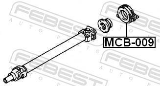 Rolamento do veio de transmissão FEBEST ref. MCB-009