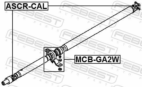 Rolamento do veio de transmissão FEBEST MCB-GA2W