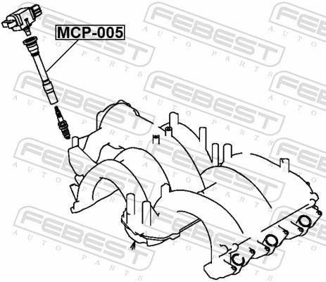 Ficha, bobina de ignição FEBEST ref. MCP-005