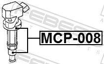 Ficha, bobina de ignição FEBEST ref. MCP-008